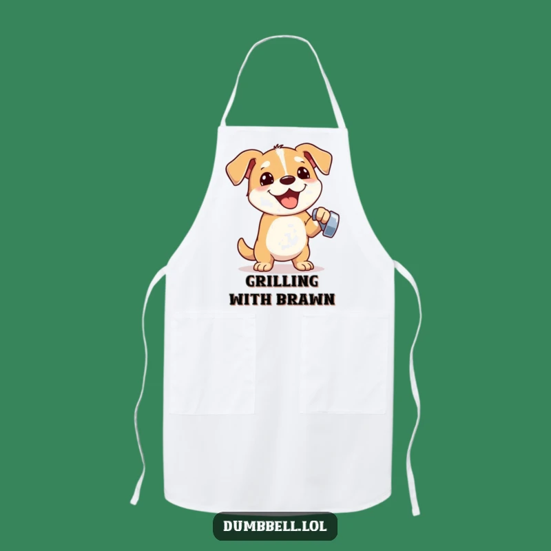 Funny Fitness Dog Apron: Durable Kitchenwear for the Energetic Chef