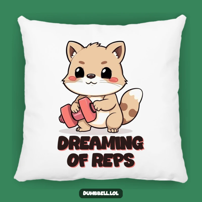 Funny Determined Animal Dumbbell Pillow - Soft Struggle Cozy Gift for Relaxation