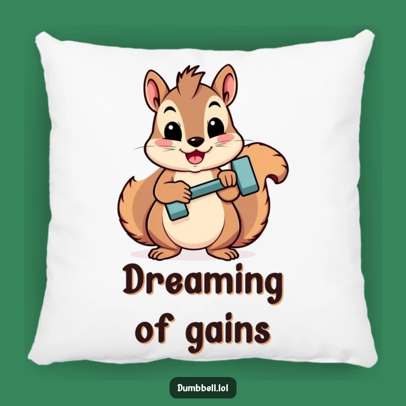 Funny Squirrel Dumbbell Pillow: Comfy Humor for Your Couch