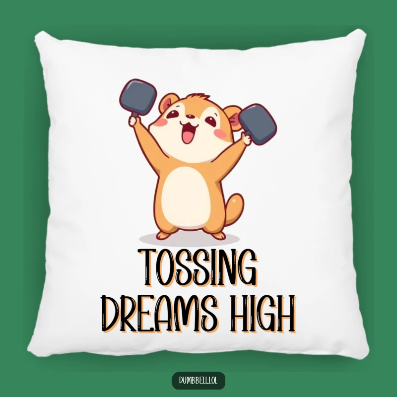 Funny Playful Animal Dumbbell Pillow - Soft Toss Cozy Gift for Relaxation