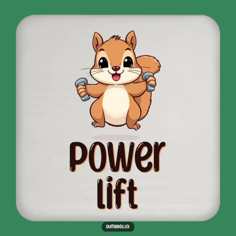 Funny Squirrel Dumbbell Coaster: Protect Surfaces with Hilarious Fitness Flair, a Great Funny Gift