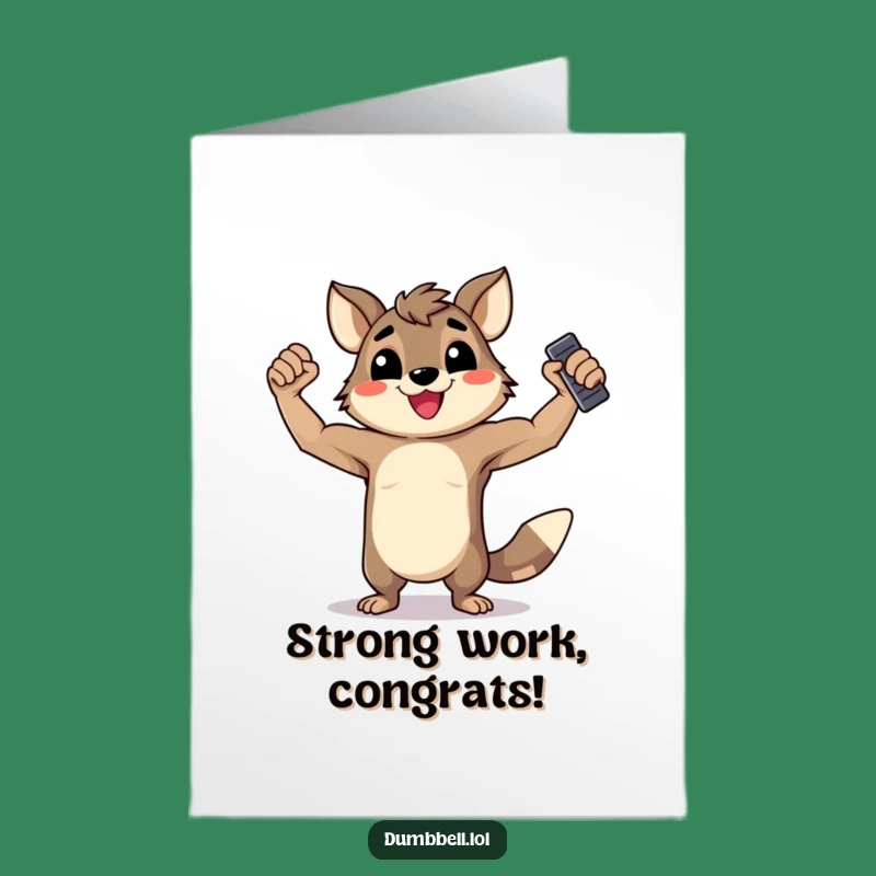 Free Printable Fit Animal Card: Congrats Downloadable Gift
