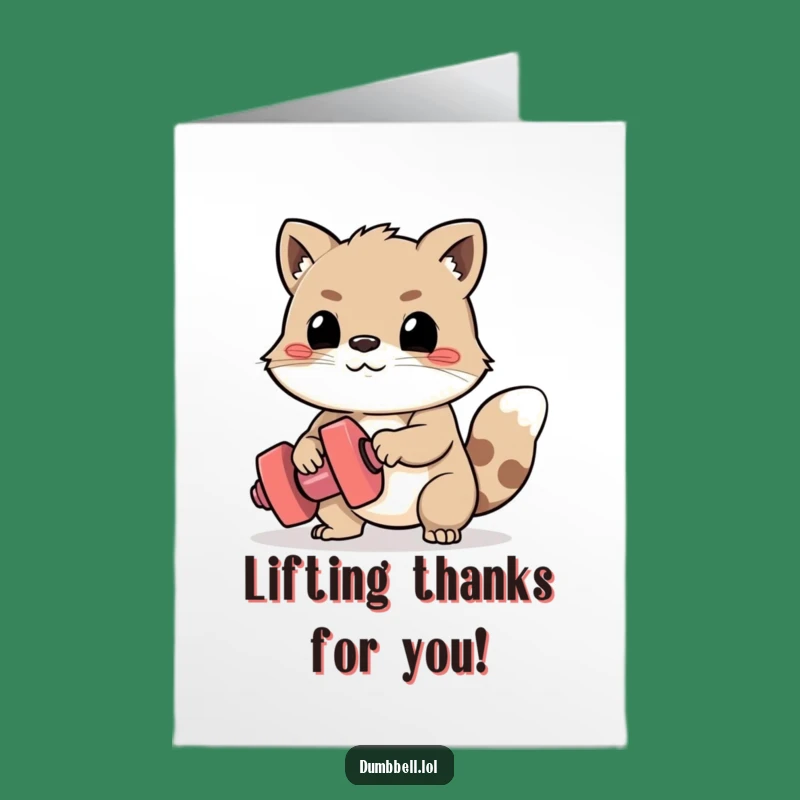 Free Printable Gym Animal Card: Gratitude Downloadable Gift