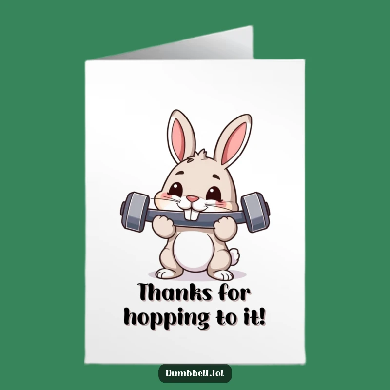 Free Printable Thank You Card: Rabbit Lifts Thanks, Downloadable Gift