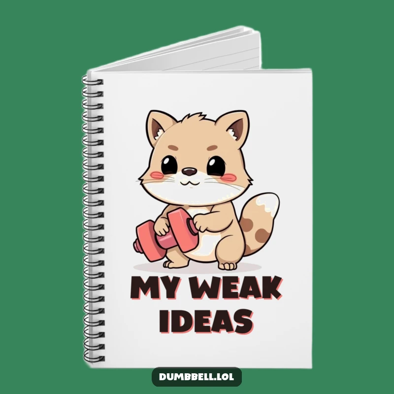 Funny Determined Animal Dumbbell Notebook - Lined Struggle Journal Gift