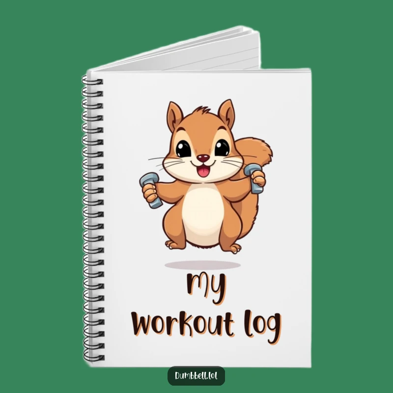 Funny Squirrel Dumbbell Notebook: Jot Down Ideas with Hilarious Fitness Inspiration, Perfect Funny Gift