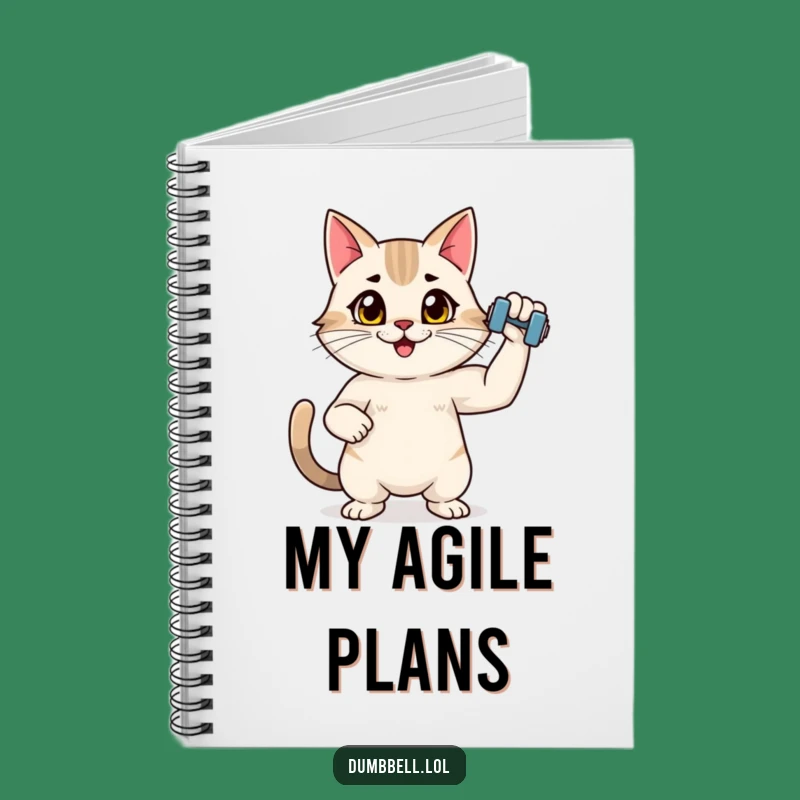 Funny Fitness Cat Notebook: Workout Journal for Gym Notes & Feline Ideas
