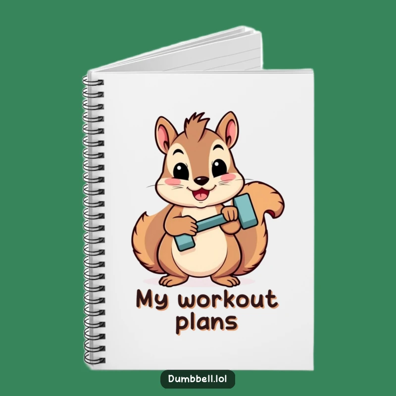 Funny Squirrel Dumbbell Notebook: Jot Down Ideas with Fitness Fun