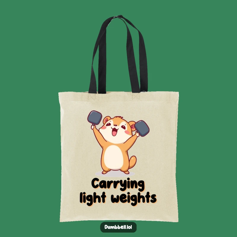 Funny Playful Animal Dumbbell Tote Bag - Practical Toss Carry-All Gift