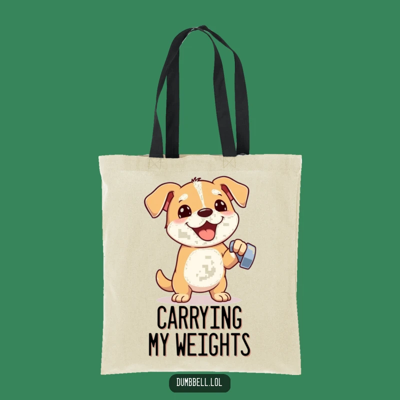 Funny Fitness Dog Tote Bag: Durable Carryall for Gym Essentials & Dog Lovers